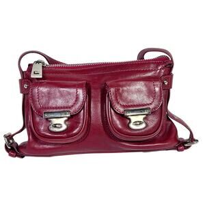 Vintage Marc Jacobs Blake Mini Pocket Bag Red Leather Shoulder Purse Y2K New